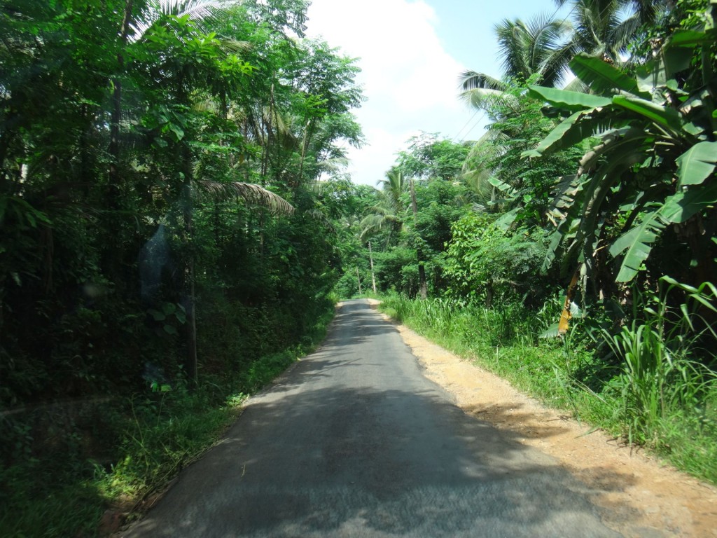Driving across the island of Sri Lanka